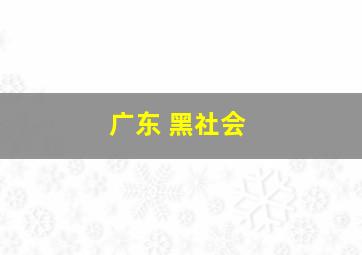 广东 黑社会